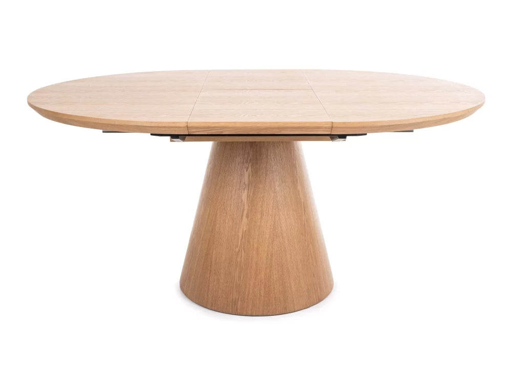 Masa rotunda extensibila din MDF+ Furnir de stejar D120x75cm Angel II