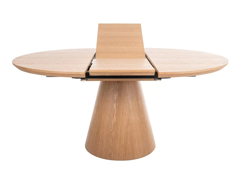 Masa rotunda extensibila din MDF+ Furnir de stejar D120x75cm Angel II