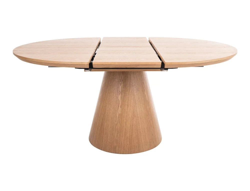Masa rotunda extensibila din MDF+ Furnir de stejar D120x75cm Angel II
