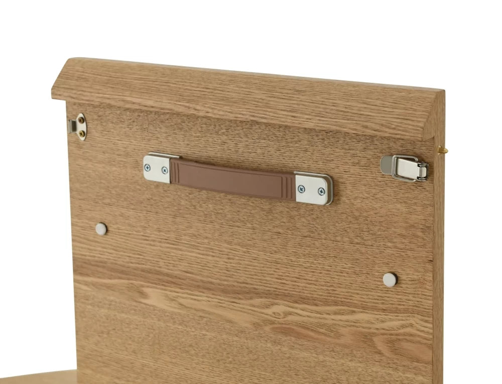 Masa rotunda extensibila din MDF+ Furnir de stejar D120x75cm Angel II