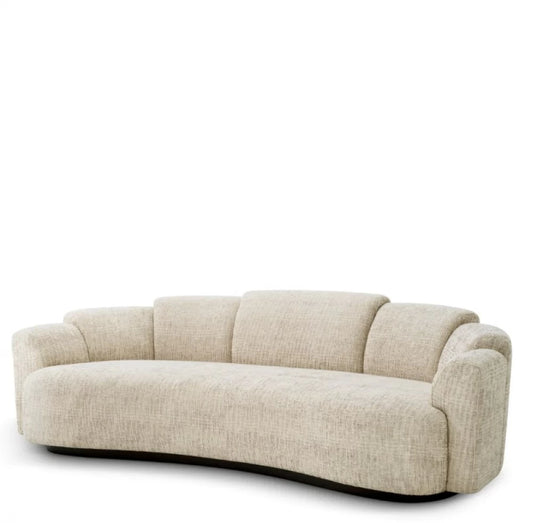 Canapea fixa tapitata cu Stofa Creststone Bej L232cm Marbella Eichholtz