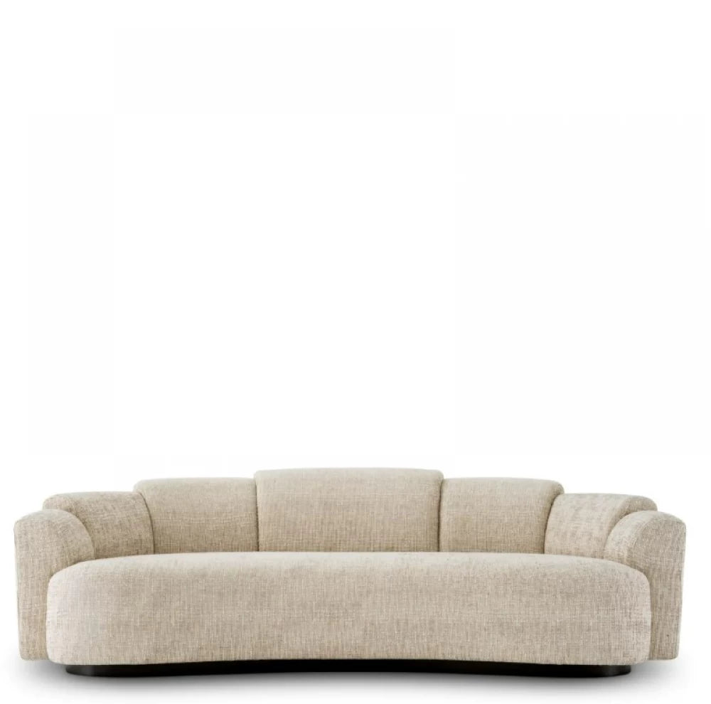 Canapea fixa tapitata cu Stofa Creststone Bej L232cm Marbella Eichholtz
