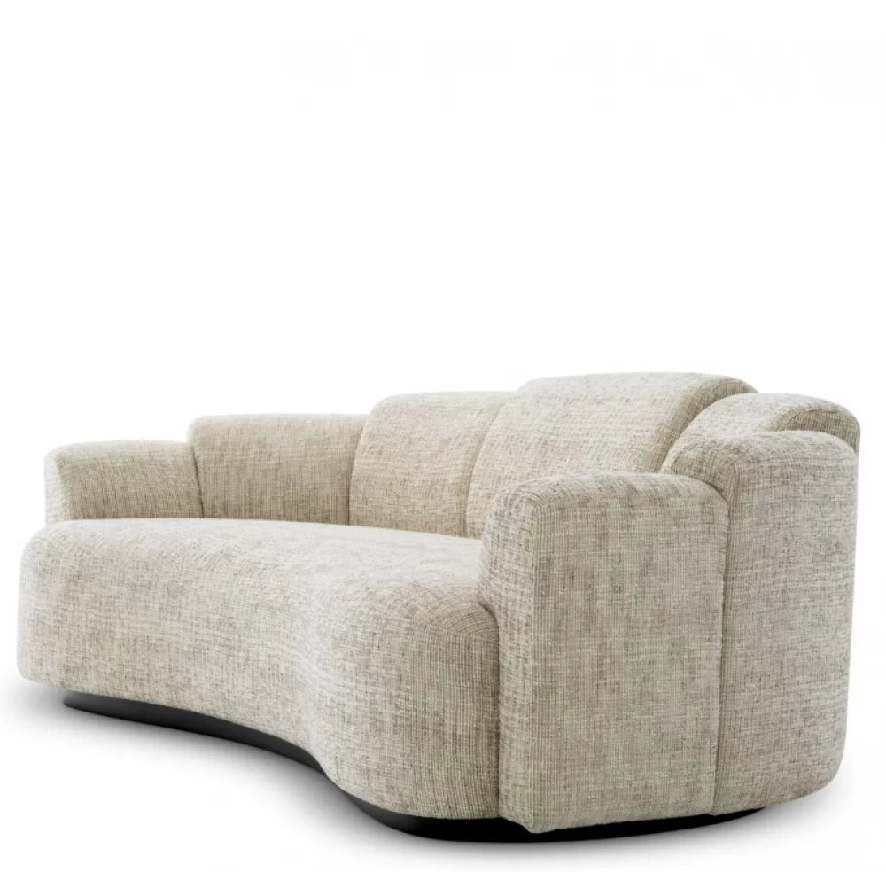 Canapea fixa tapitata cu Stofa Creststone Bej L232cm Marbella Eichholtz