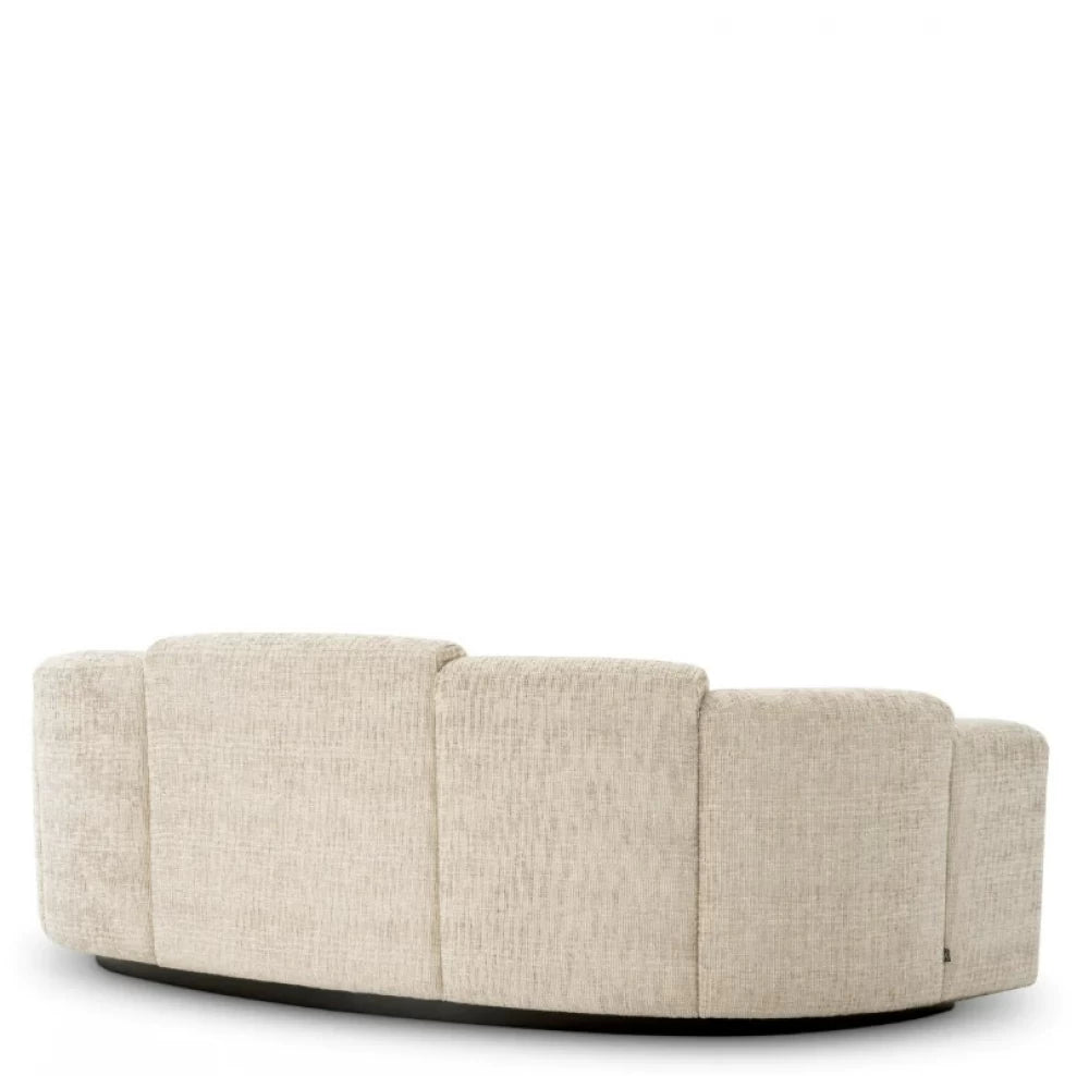 Canapea fixa tapitata cu Stofa Creststone Bej L232cm Marbella Eichholtz