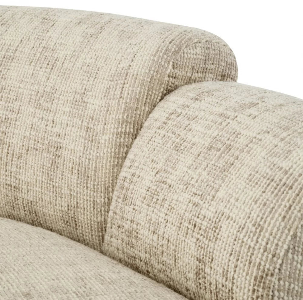 Canapea fixa tapitata cu Stofa Creststone Bej L232cm Marbella Eichholtz