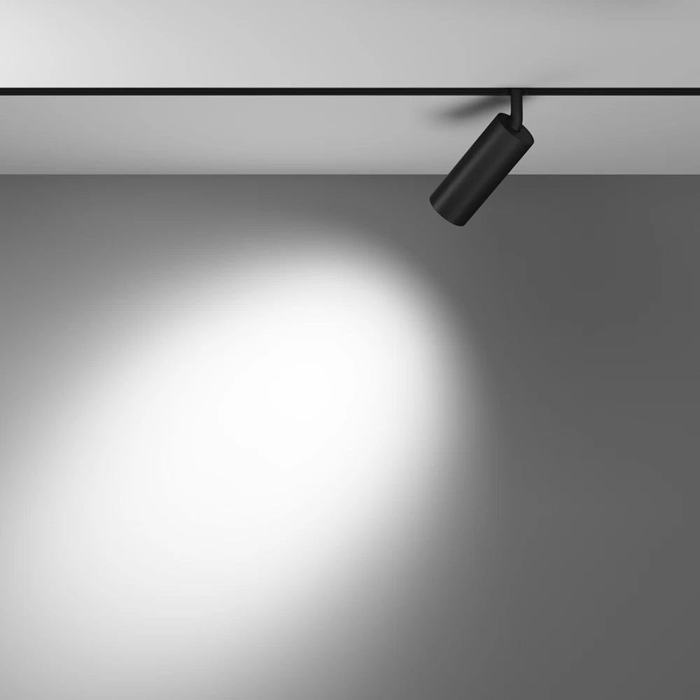 Spot dimabil pentru sina Exility din Aluminiu Negru H19.4xL19.3cm 12W 950lm 2700-6000k 36° DALI 2 Focus LED