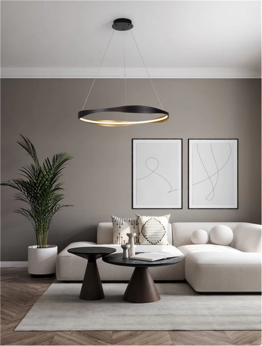 Lustra din Metal Negru/Auriu H120xD80cm 40W 1472lm 2700-5000k IP20 Dobi