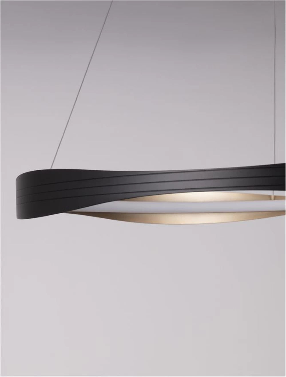 Lustra din Metal Negru/Auriu H120xD80cm 40W 1472lm 2700-5000k IP20 Dobi