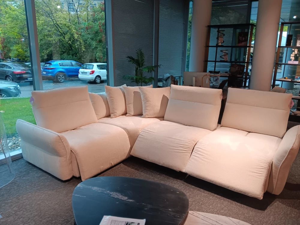 Coltar cu 3 reclinere 317x230cm tapitata cu Stofa Corinne 001 Siro