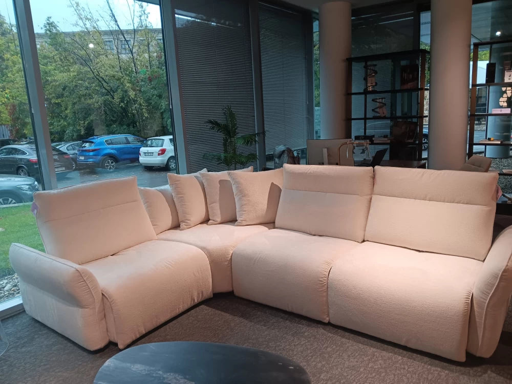 Coltar cu 3 reclinere 317x230cm tapitata cu Stofa Corinne 001 Siro