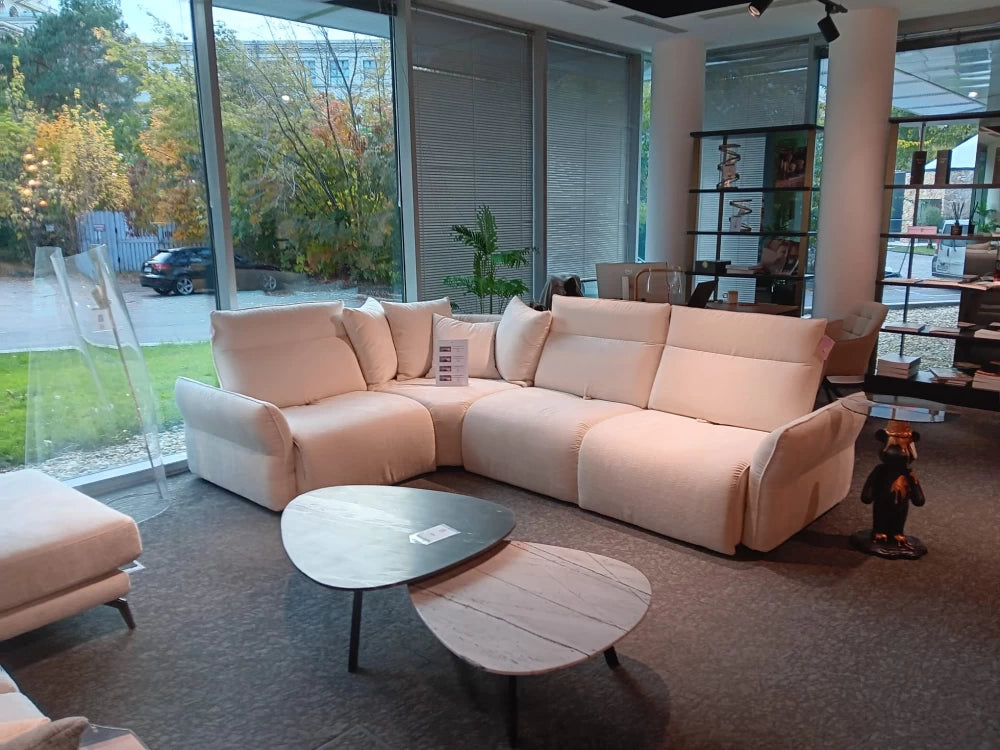 Coltar cu 3 reclinere 317x230cm tapitata cu Stofa Corinne 001 Siro
