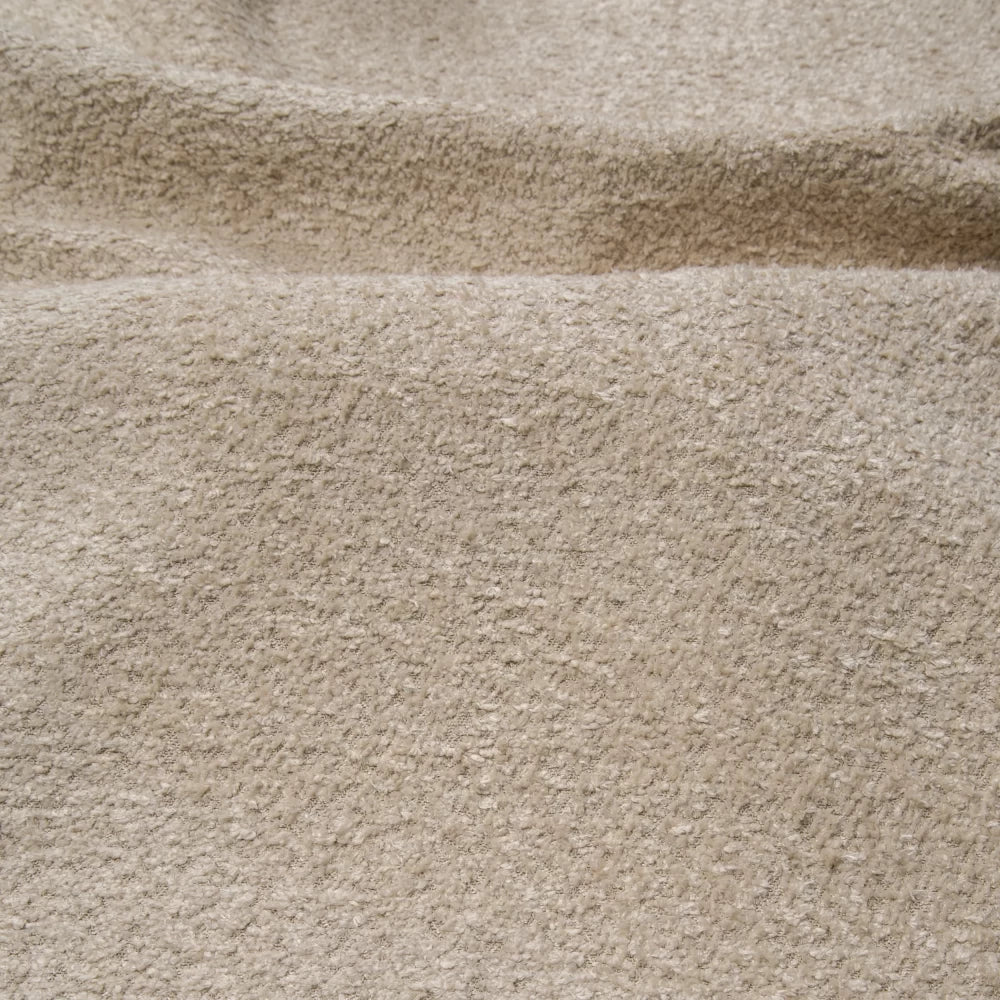 Pat 160x200 tapitat cu Chenille Bej cu somiera si spatiu depozitare Lunor