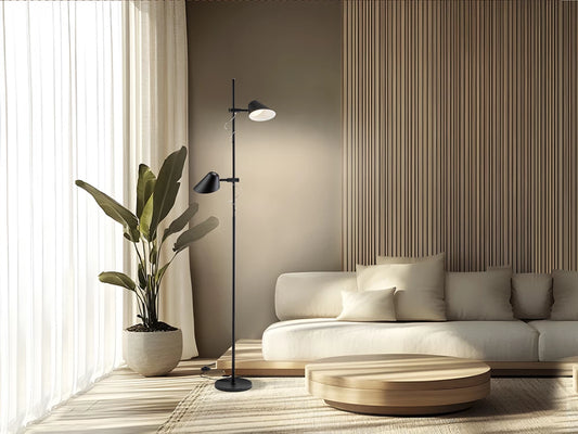 Lampa de podea din Metal Negru mat H184xD48cm Esino