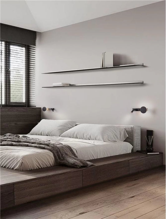 Aplica de perete din Metal Negru H10xL28.5cm IP20 9W 543lm 3000k Noima