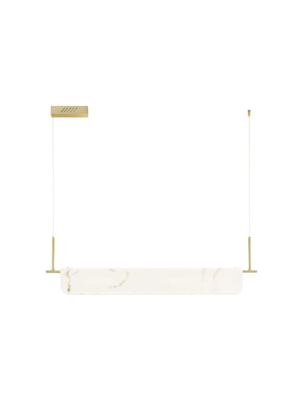 Lustra din Metal Alama si imatie de marmura alba H130xL100cm 35W 2219lm 3000K IP20 AIDER