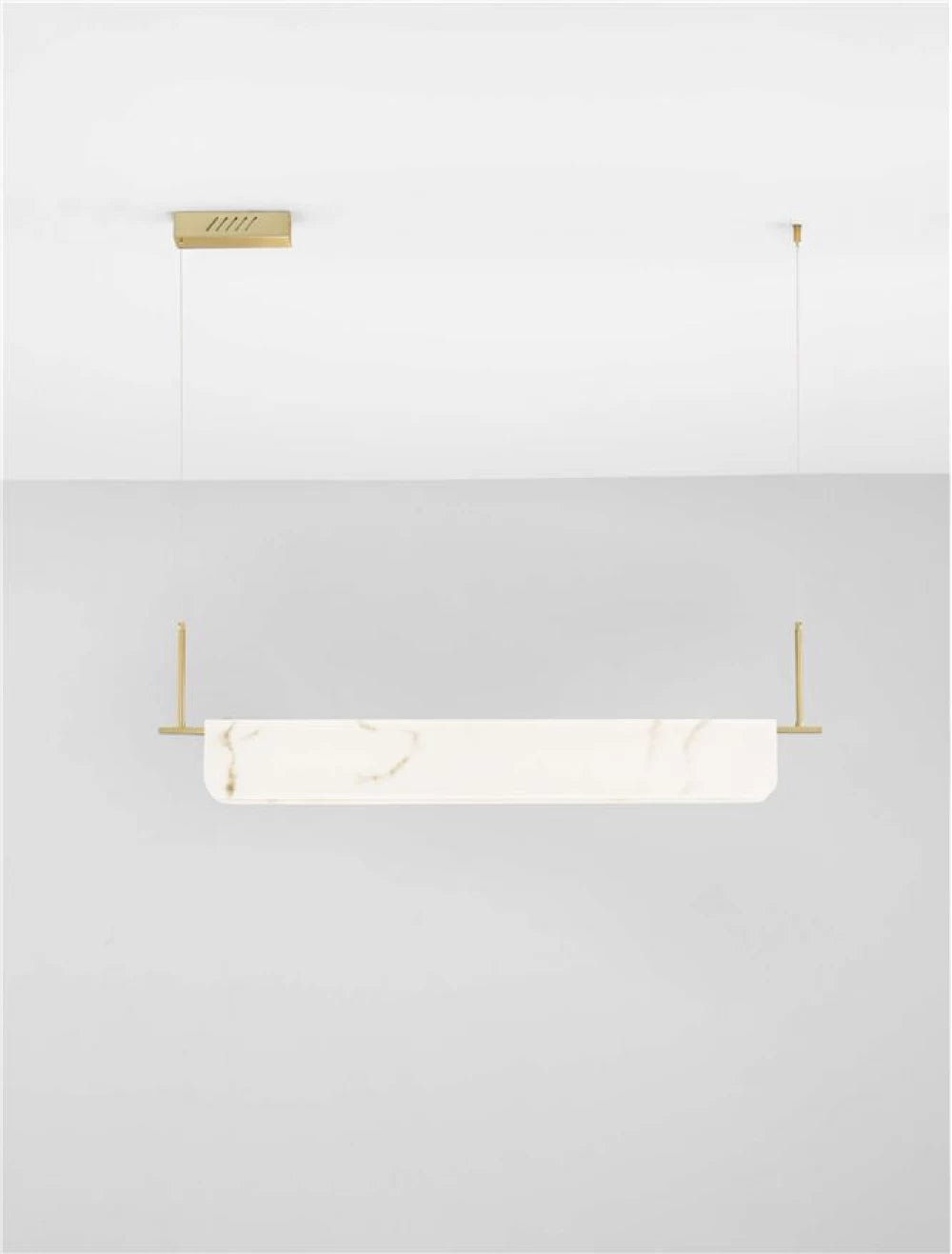 Lustra din Metal Alama si imatie de marmura alba H130xL100cm 35W 2219lm 3000K IP20 AIDER