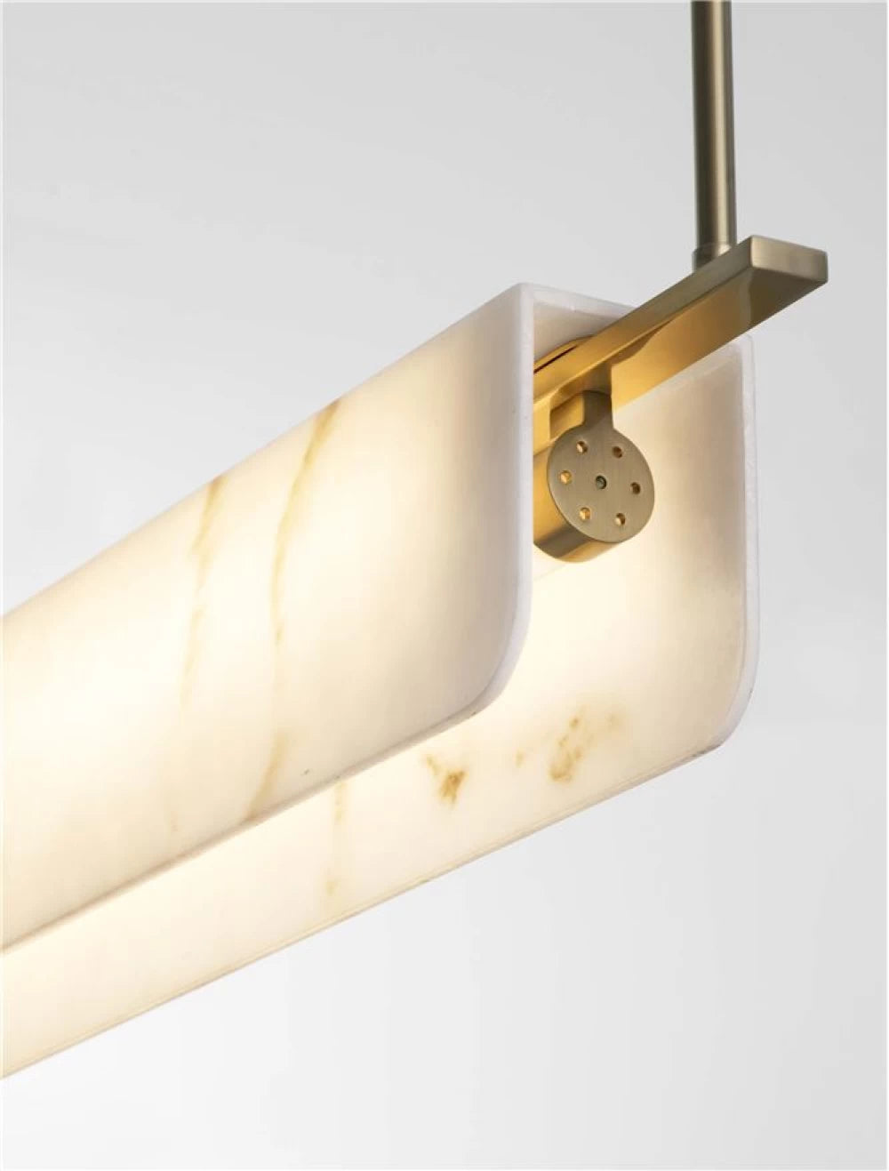 Lustra din Metal Alama si imatie de marmura alba H130xL100cm 35W 2219lm 3000K IP20 AIDER