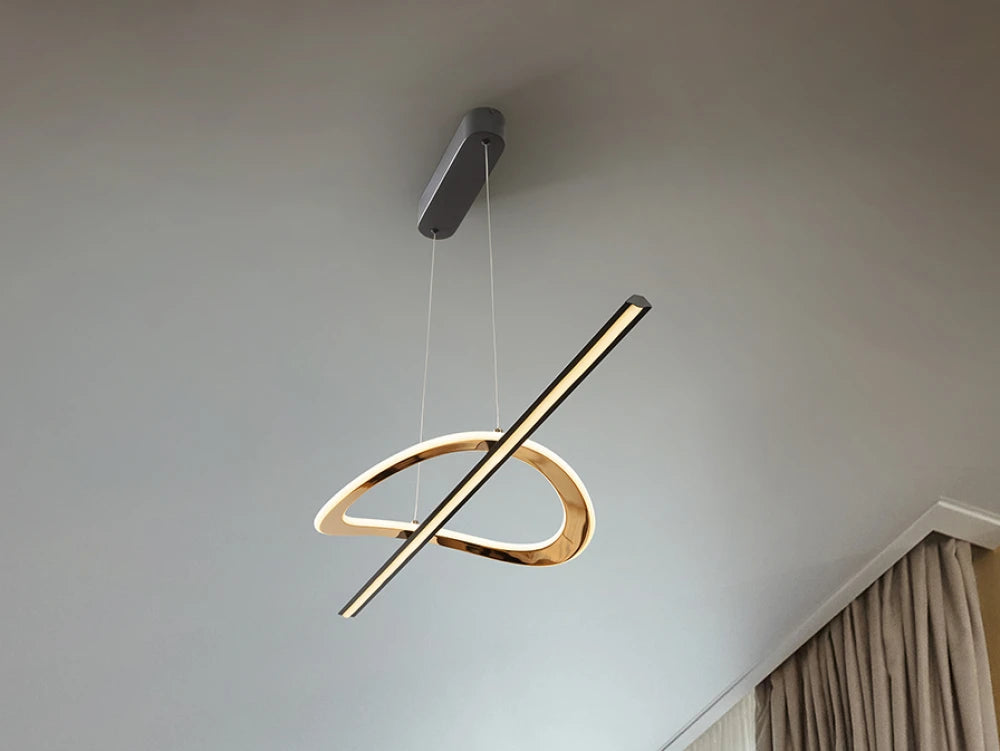 Lustra din Metal Negru/Auriu H150xL120cm Enora