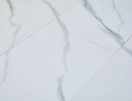 Masa extensibila cu blat din MDF Alb cu efect de marmura cu picioare din Metal Negru mat L100-135cm Gaston