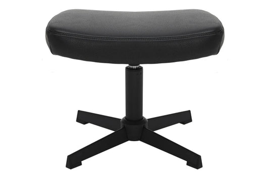Taburet din Piele artificiala Maro si Metal Negru Hx36Lx45xA35cm Vogue