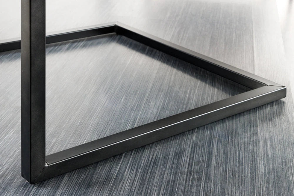 Scaun din Piele Maro si Metal Negru Hx88Lx55xA63cm Big Aston