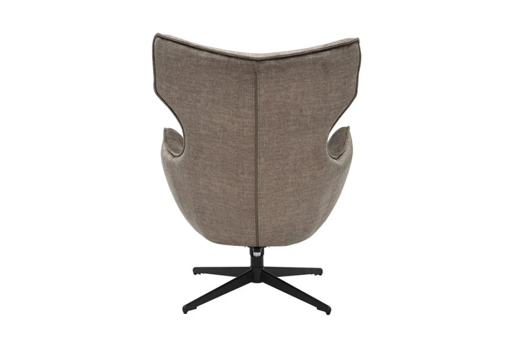 Fotoliu din Catifea Maro taupe si Metal Negru Hx100Lx73xA100cm Vogue