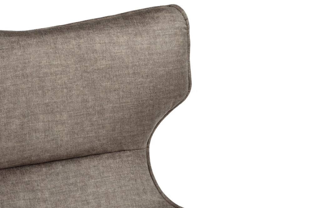 Fotoliu din Catifea Maro taupe si Metal Negru Hx100Lx73xA100cm Vogue