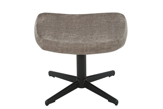 Taburet din Catifea Maro taupe si Metal Negru Hx38Lx45xA36cm Vogue