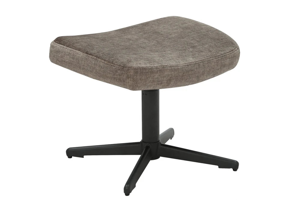 Taburet din Catifea Maro taupe si Metal Negru Hx38Lx45xA36cm Vogue