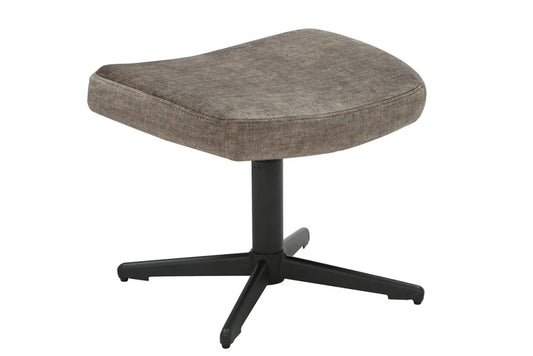 Taburet din Catifea Maro taupe si Metal Negru Hx38Lx45xA36cm Vogue