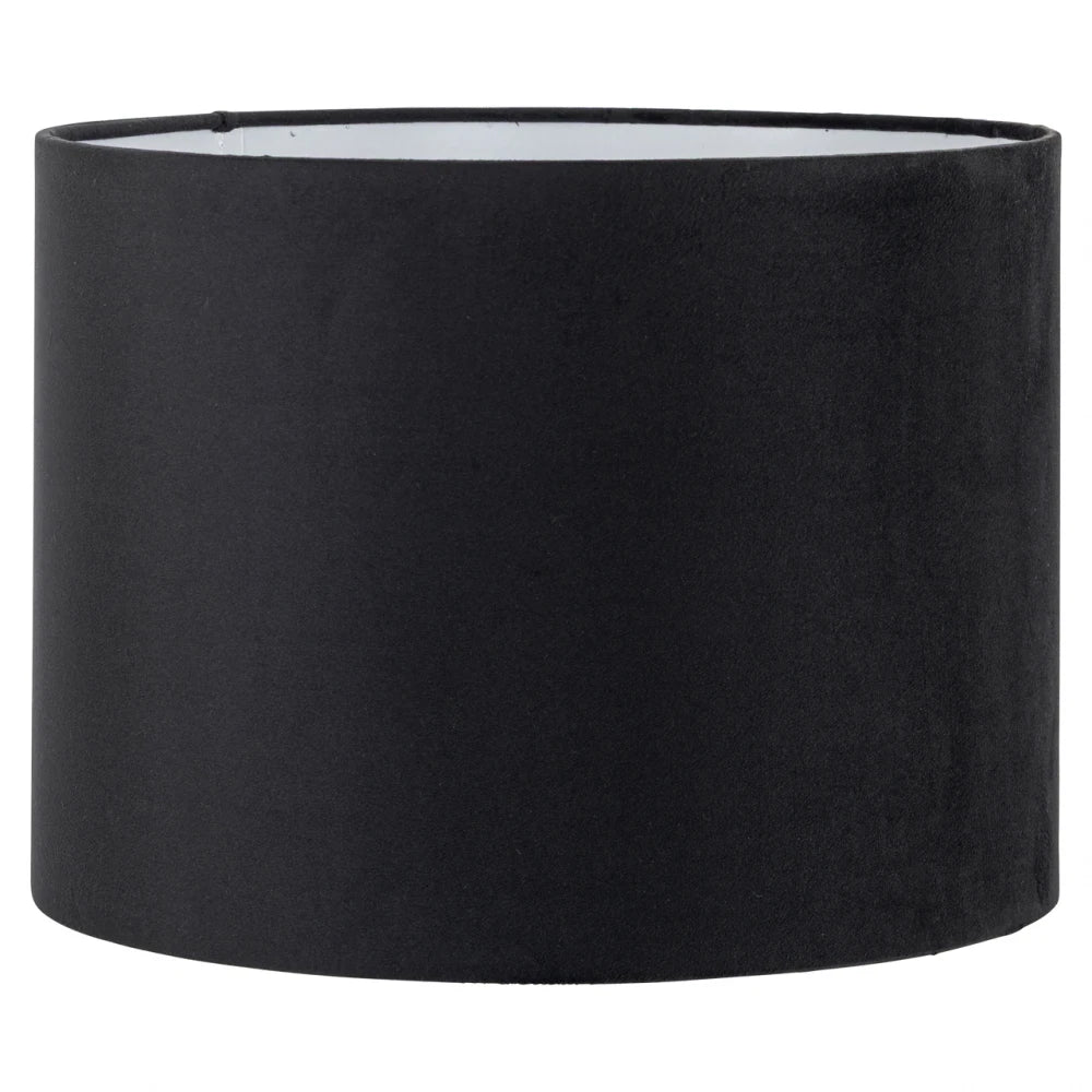 Abajur rotund din Catifea Negru H30xD40cm Jaylinn Richmond Interiors