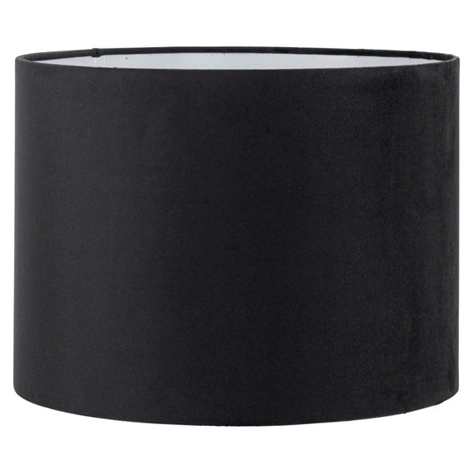 Abajur rotund din Catifea Negru H30xD40cm Jaylinn Richmond Interiors