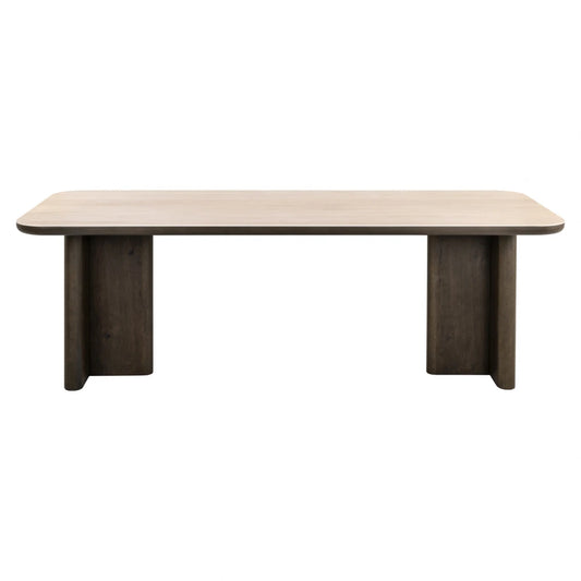 Masa Dreptunghiulara de 6 persoane din MDF/Furnir de stejar Maro/Bej si Ceramica Travertin L230xH77cm Nando Richmond Interiors