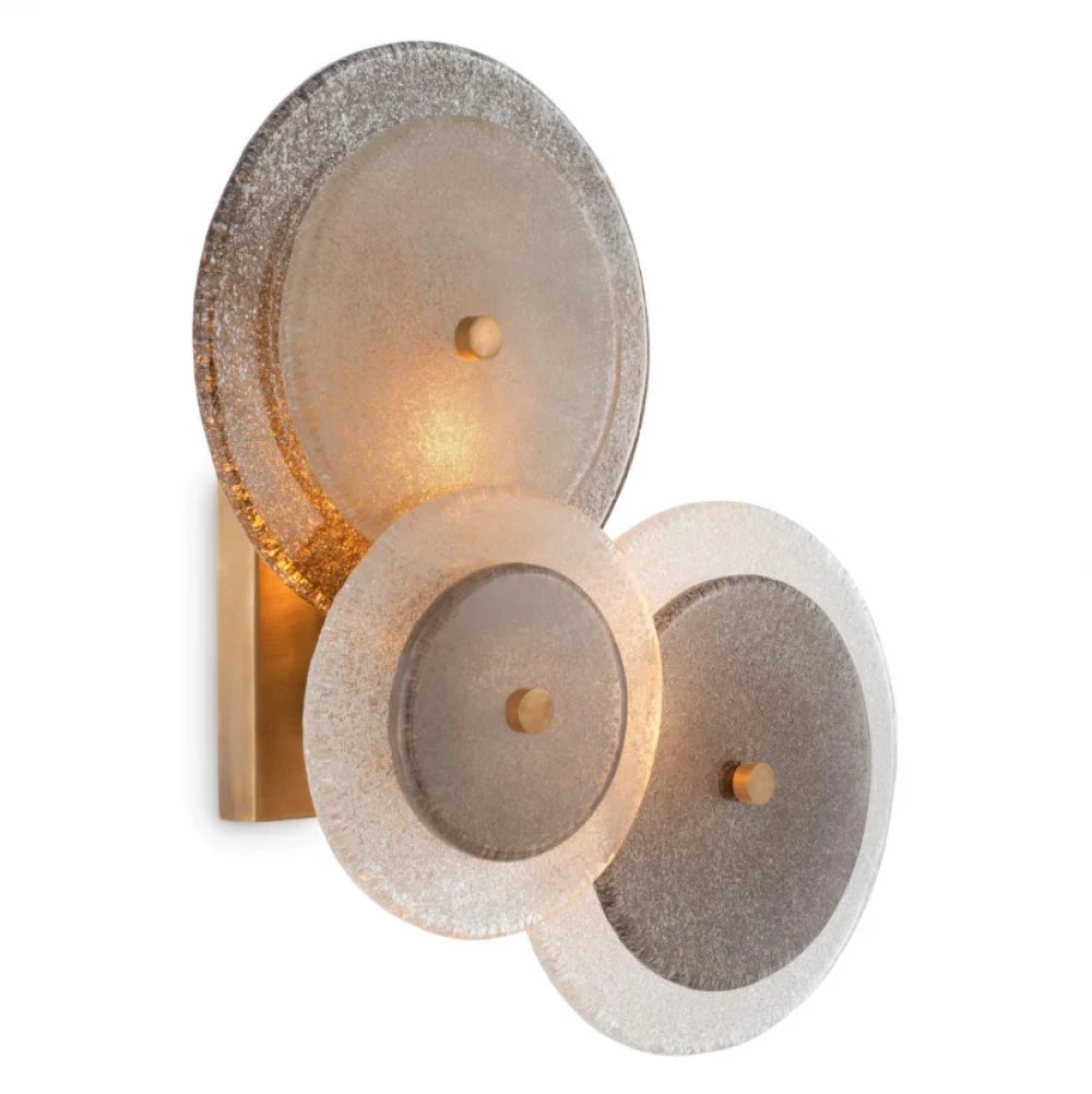 Aplica de perete din Metal Alama si Sticla H47.5xL45cm Hyde Eichholtz