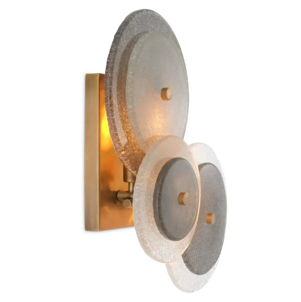 Aplica de perete din Metal Alama si Sticla H47.5xL45cm Hyde Eichholtz
