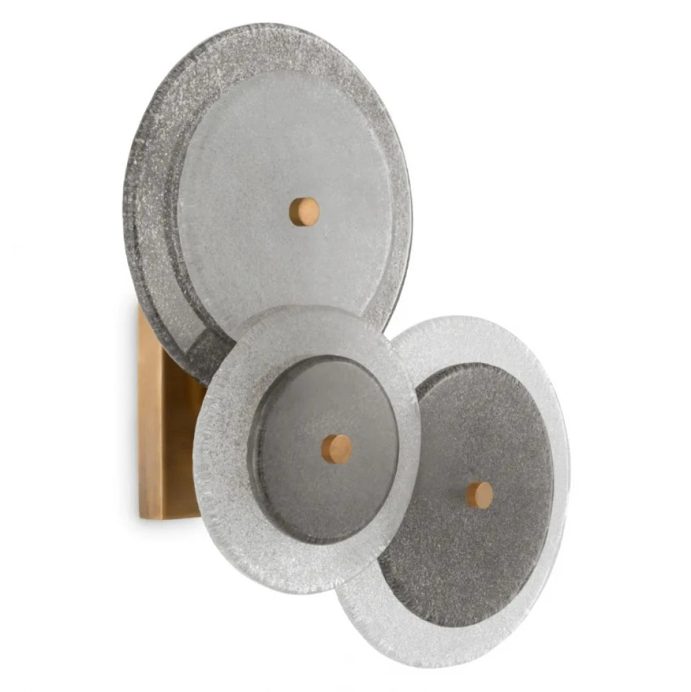 Aplica de perete din Metal Alama si Sticla H47.5xL45cm Hyde Eichholtz