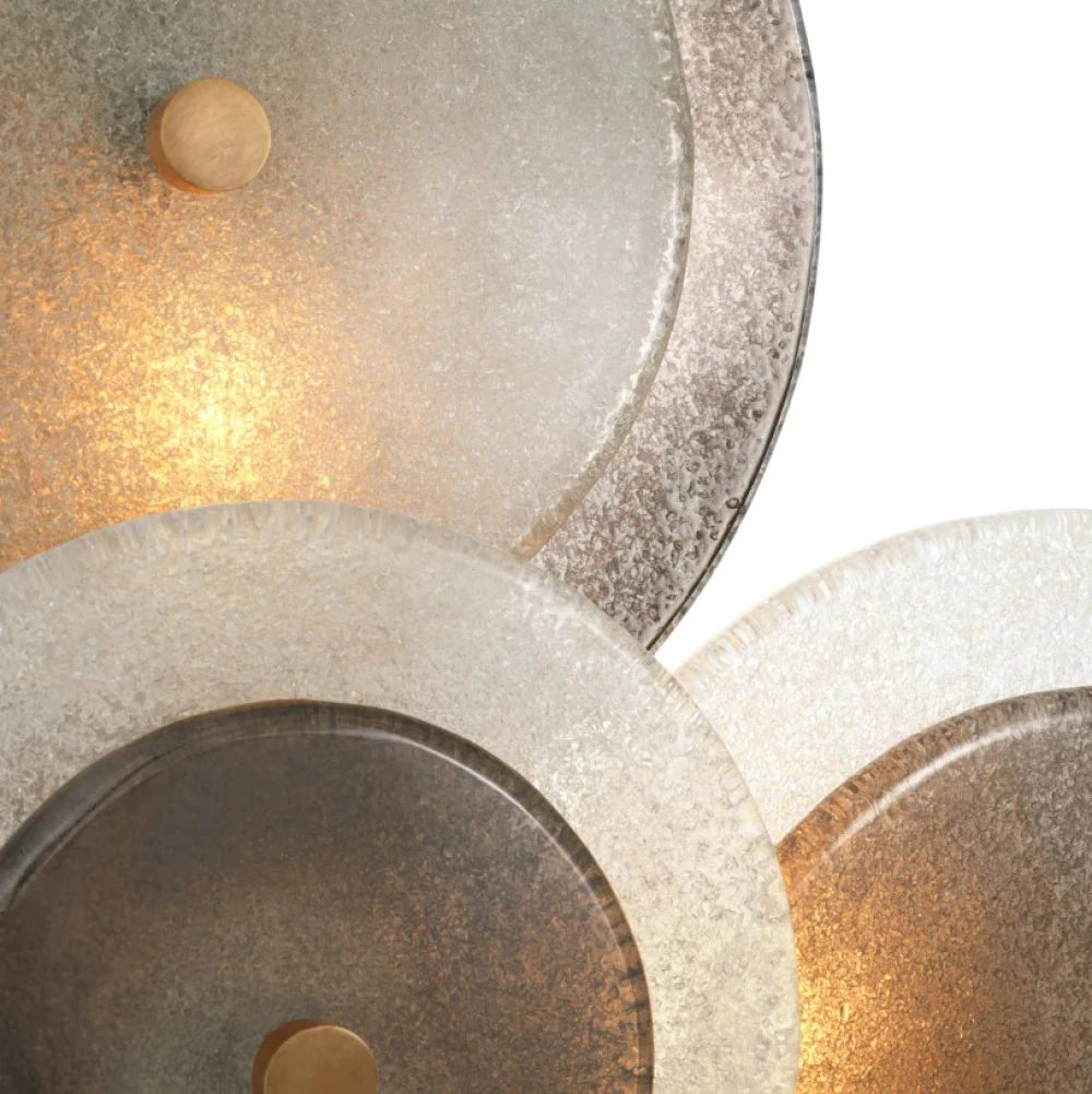 Aplica de perete din Metal Alama si Sticla H47.5xL45cm Hyde Eichholtz