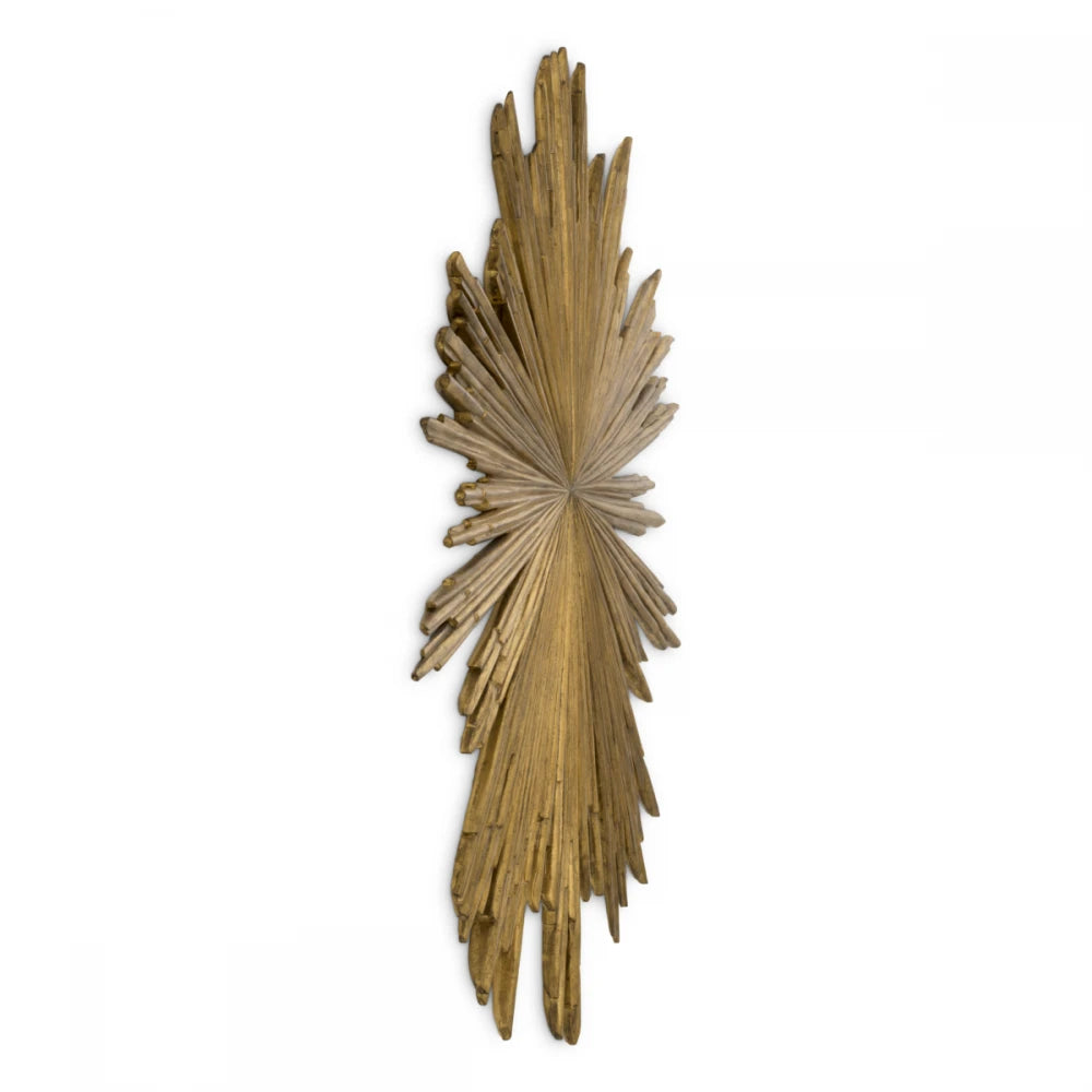 Decoratiune de perete din Lemn Auriu antichizat H121xL118cm Sunburst Eichholtz