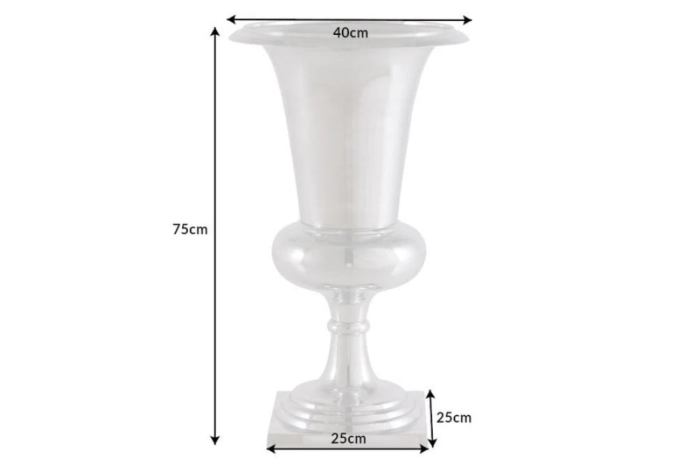 Vaza din Aluminiu Argintiu H75xL40cm Goal