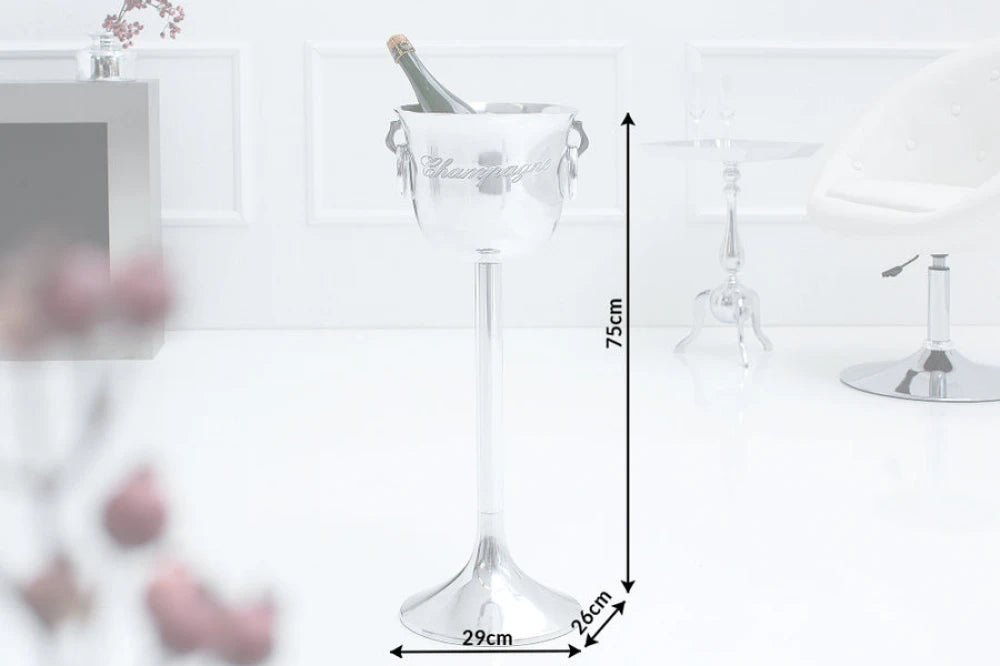 Frapiera inalta din Aluminiu Argintiu H75xL29cm Champagne