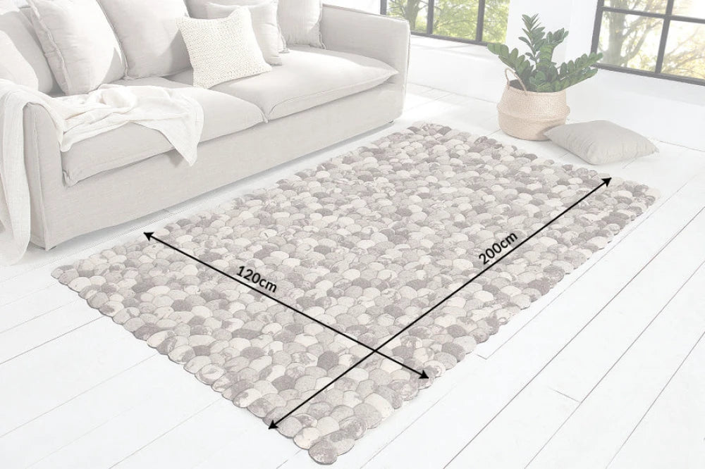 Covor din Lana Gri L200cm Organic Living