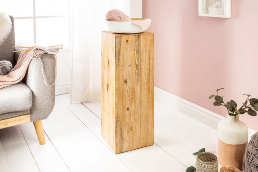 Coloana decorativa din Lemn de salcam Maro H75xL27cm Columna