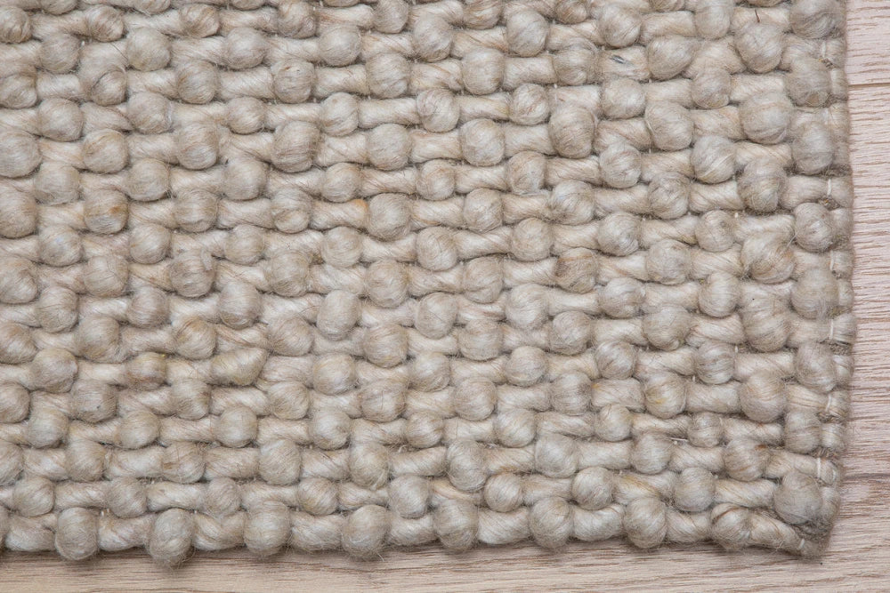 Covor din Lana/Poliester Bej L240cm Wool