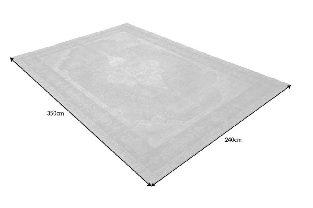 Covor din Bumbac/Poliester Gri L350cm Pure Unique