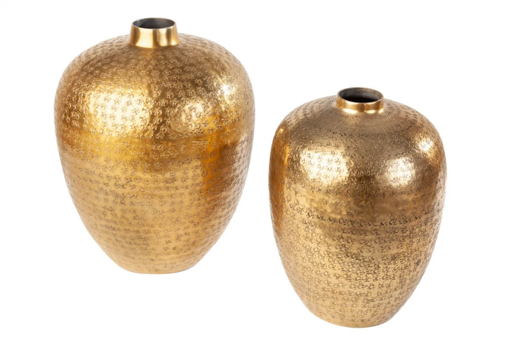 Set 2 vaze din Metal Auriu H27/33xD21/26cm Oriental