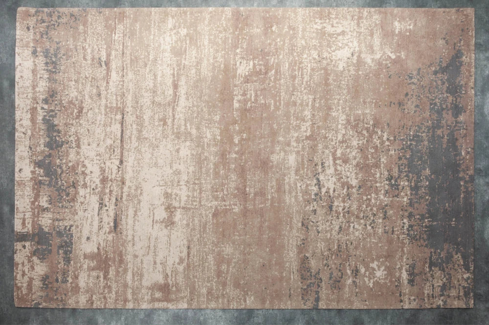 Covor din Bumbac/Poliester Gri/Bej L350cm Modern Art