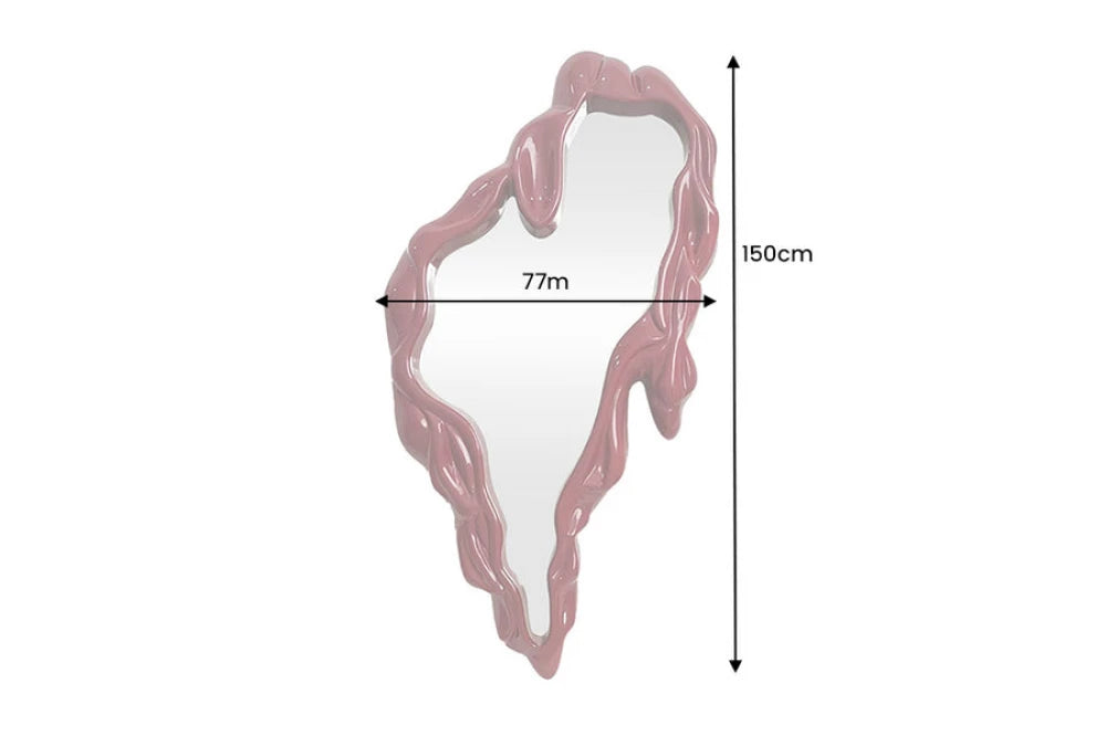Oglinda cu rama din Poliuretan/MDF Rosu L77xH150cm FLUIDUM