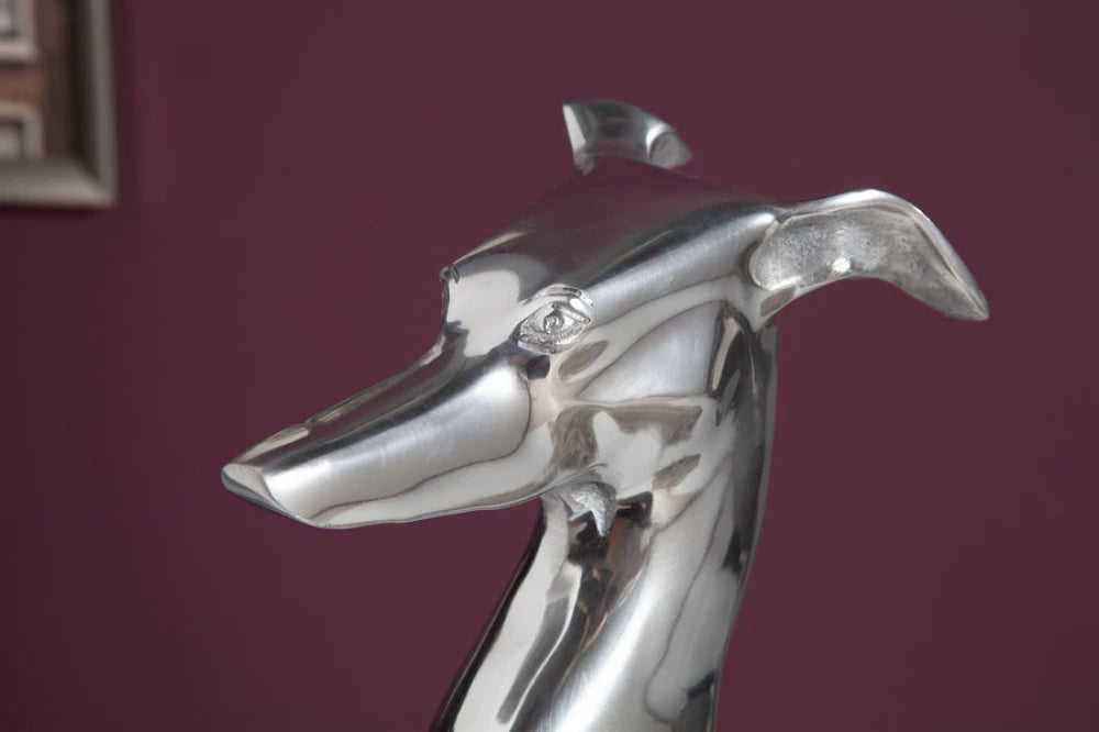 Sculptura din Metal Argintiu L18xH69cm GREYHOUND
