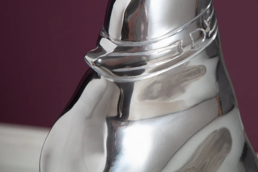 Sculptura din Metal Argintiu L18xH69cm GREYHOUND