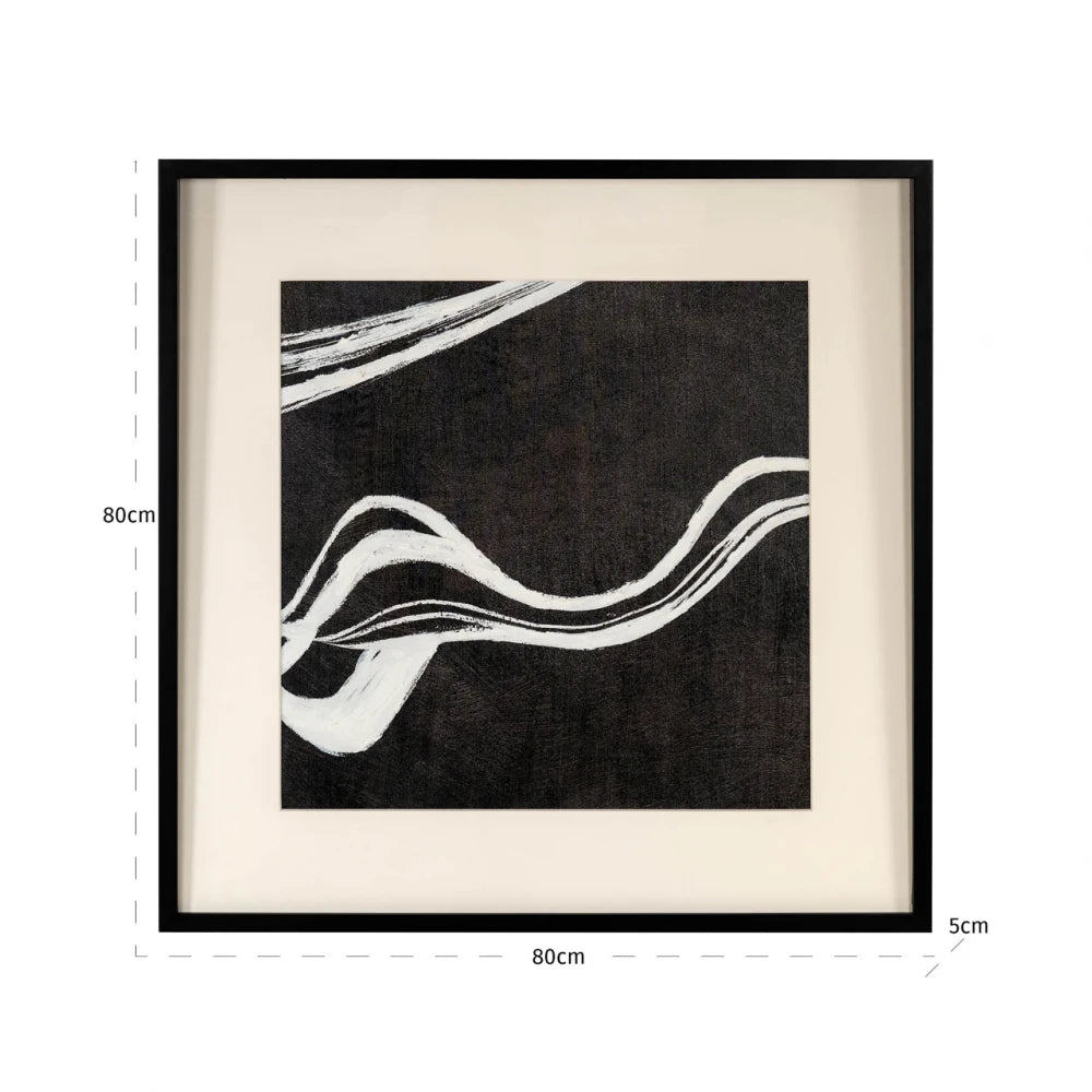 Tablou Alb/Negru L80xH80cm Jozra